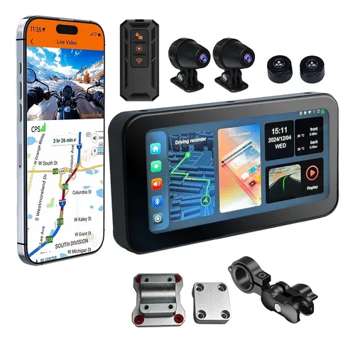 Motorcycle Dual Dash Cam 4K/1080p – Delantera y Trasera