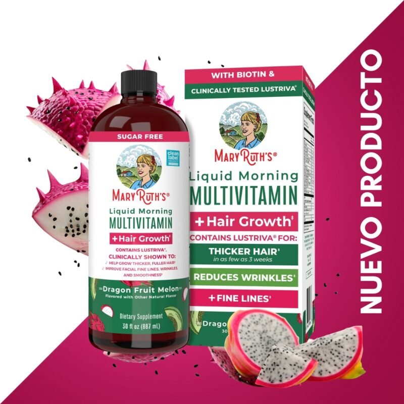 MaryRuth’s Multivitamínico Líquido Morning Dragon Fruit - Image 5