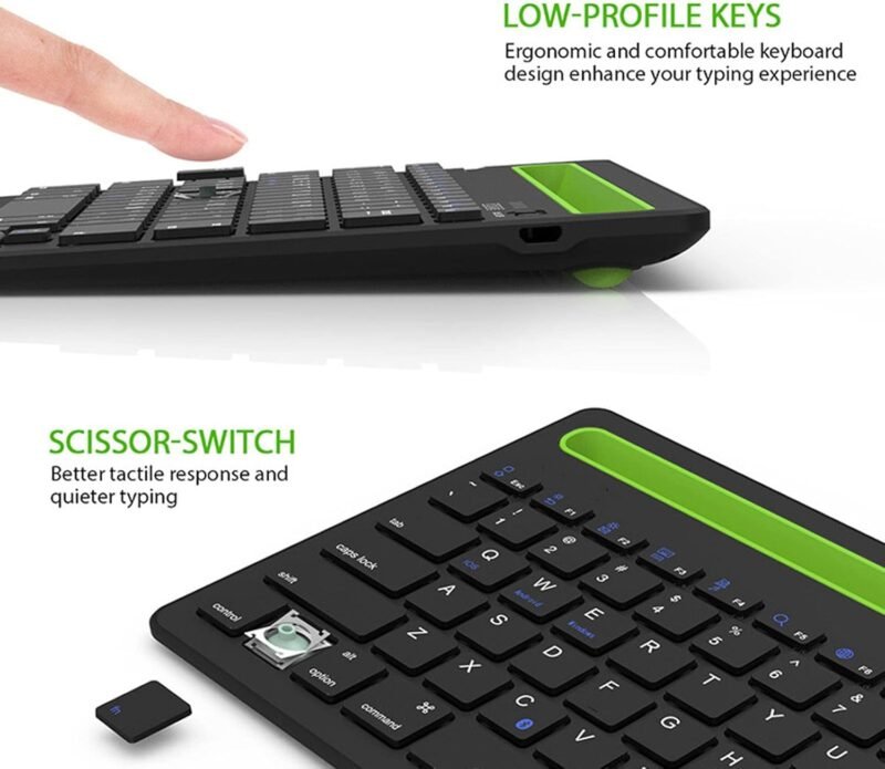Teclado Bluetooth Recargable con Soporte - Image 9