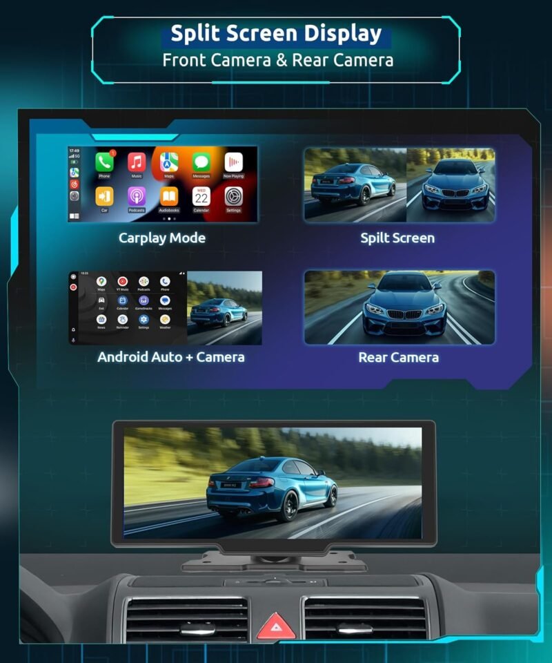 Pantalla CarPlay Portátil HD 9.3” con Android Auto y Cámara de Reversa - Image 6