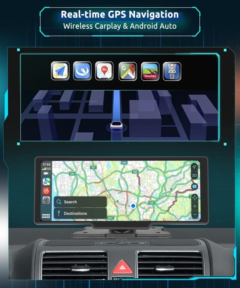 Pantalla CarPlay Portátil HD 9.3” con Android Auto y Cámara de Reversa - Image 5