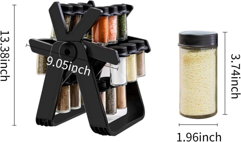 Organizador Giratorio de Cocina con 18 Frascos para Condimentos - Image 2